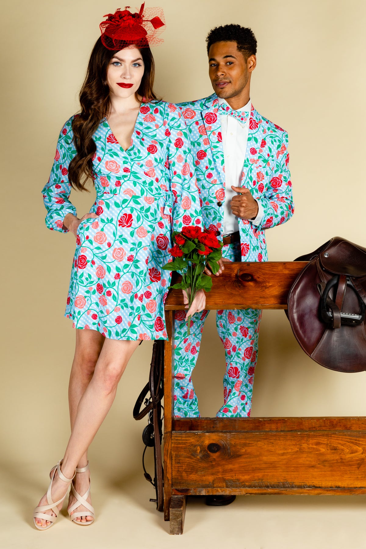 The Kentucky Fried Daily Double | Derby Roses Wrap Dress - Shinesty