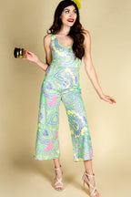 The Don't Pulitzer My Lilly | Easter Pastel Paisley Derby Jumpsuit - Shinesty