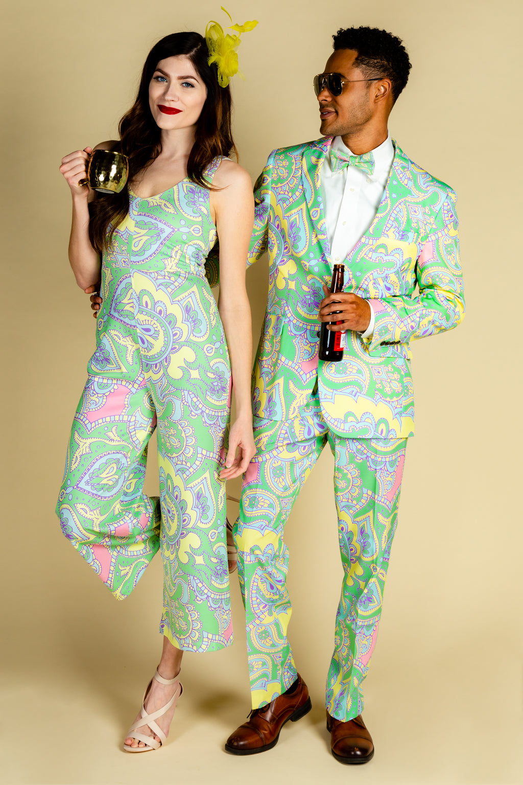 The Don't Pulitzer My Lilly | Easter Pastel Paisley Derby Jumpsuit - Shinesty