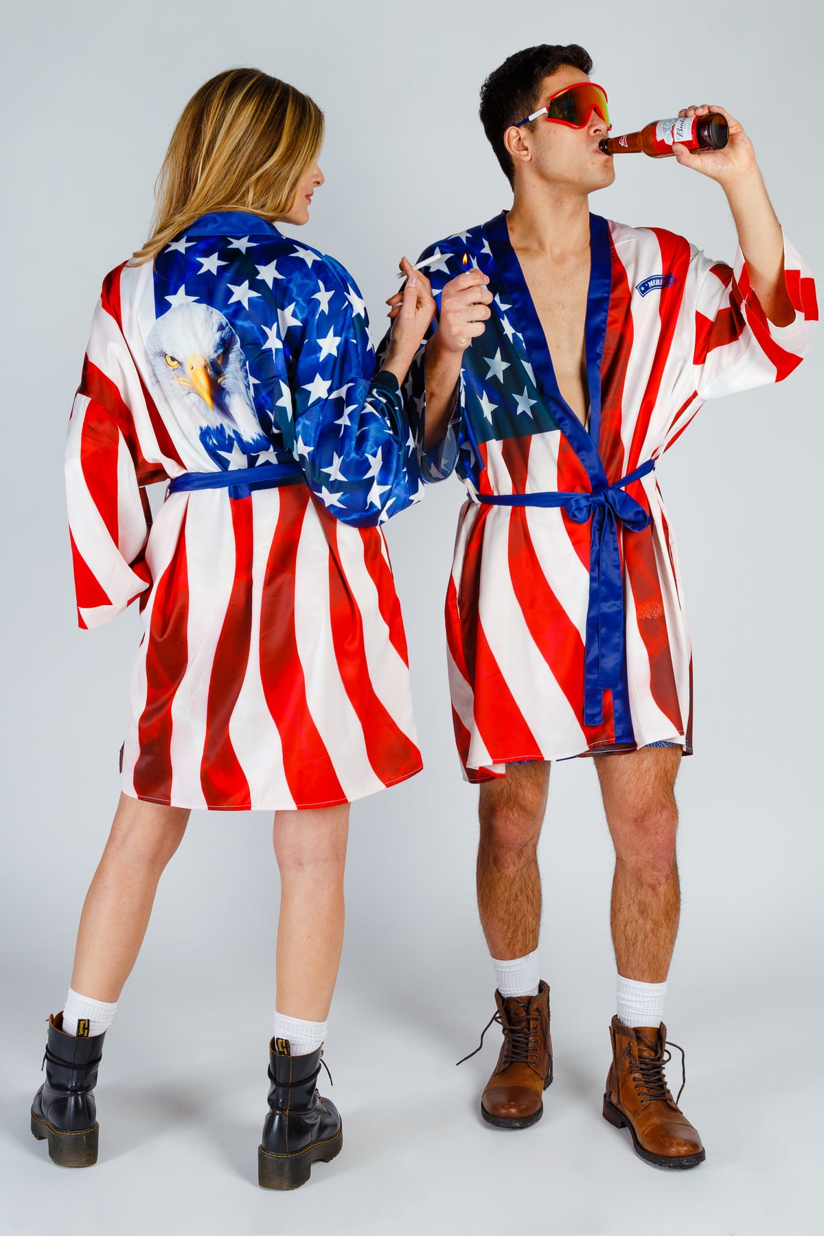The Mascot | Ladies Unisex USA Eagle Kimono - Shinesty