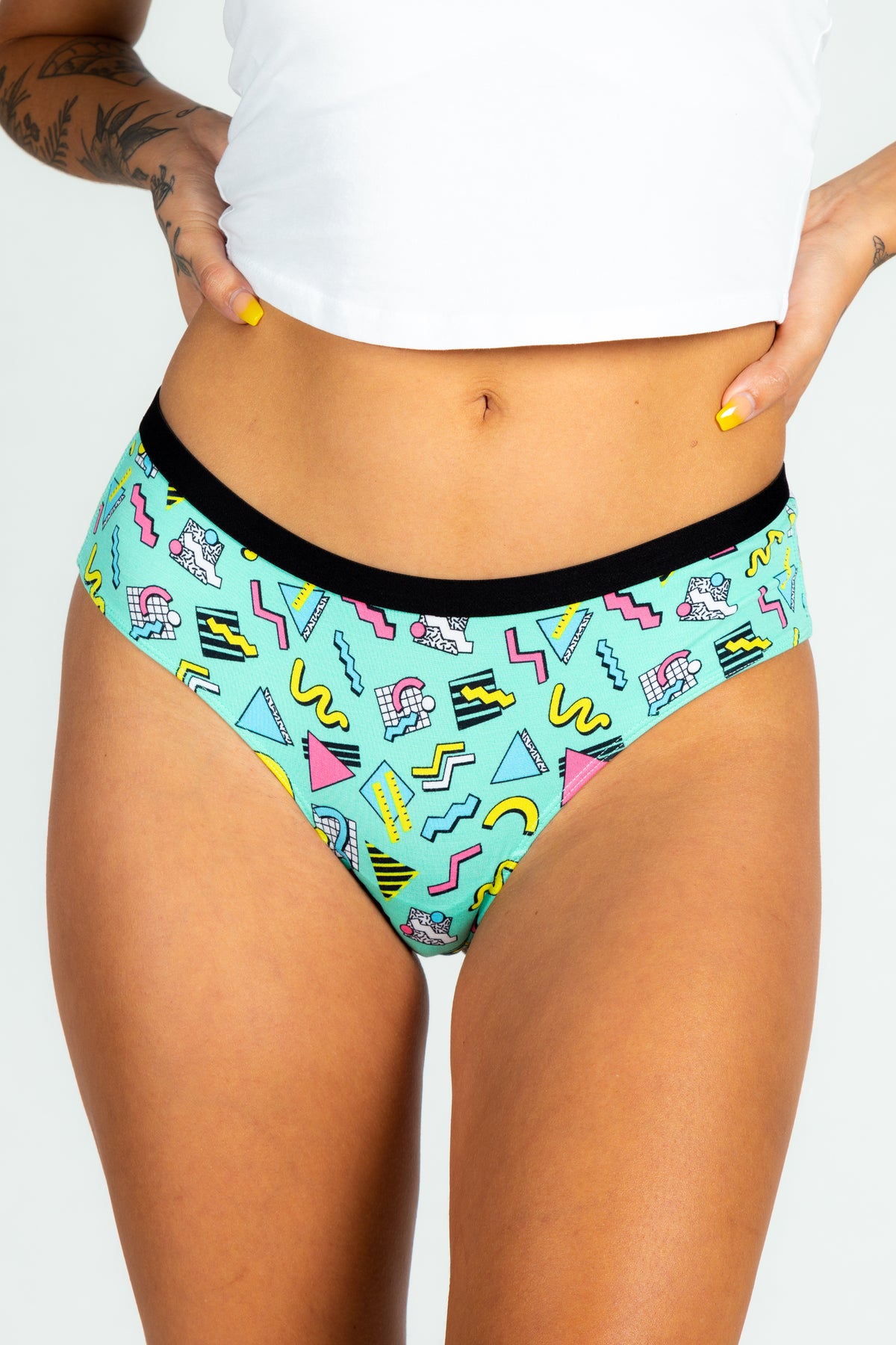 The Afternoon Arcade | Retro Geometric Modal Cheeky Underwear - Shinesty