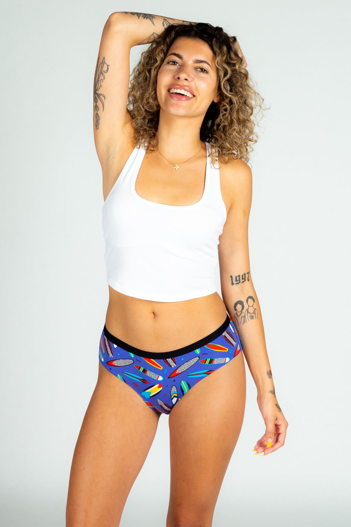 The Locals Only | Retro Surfboard Modal Cheeky Underwear - Shinesty