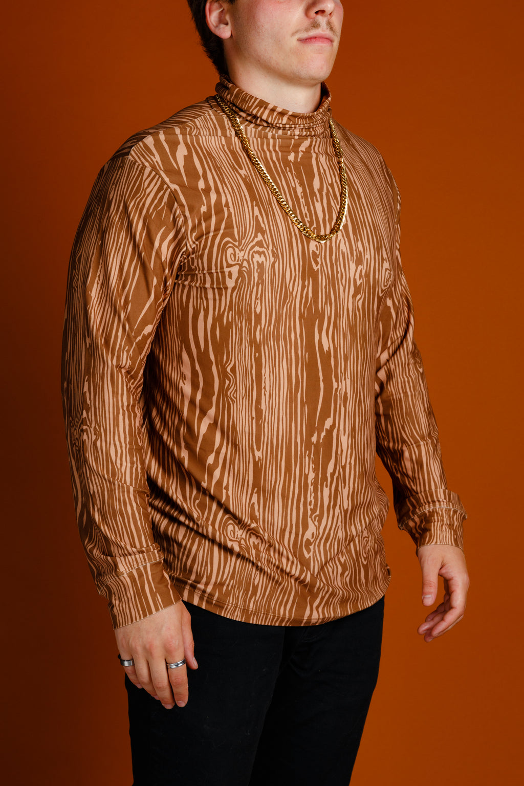 The Wood You Rather | Bark Printed Turtleneck - Shinesty