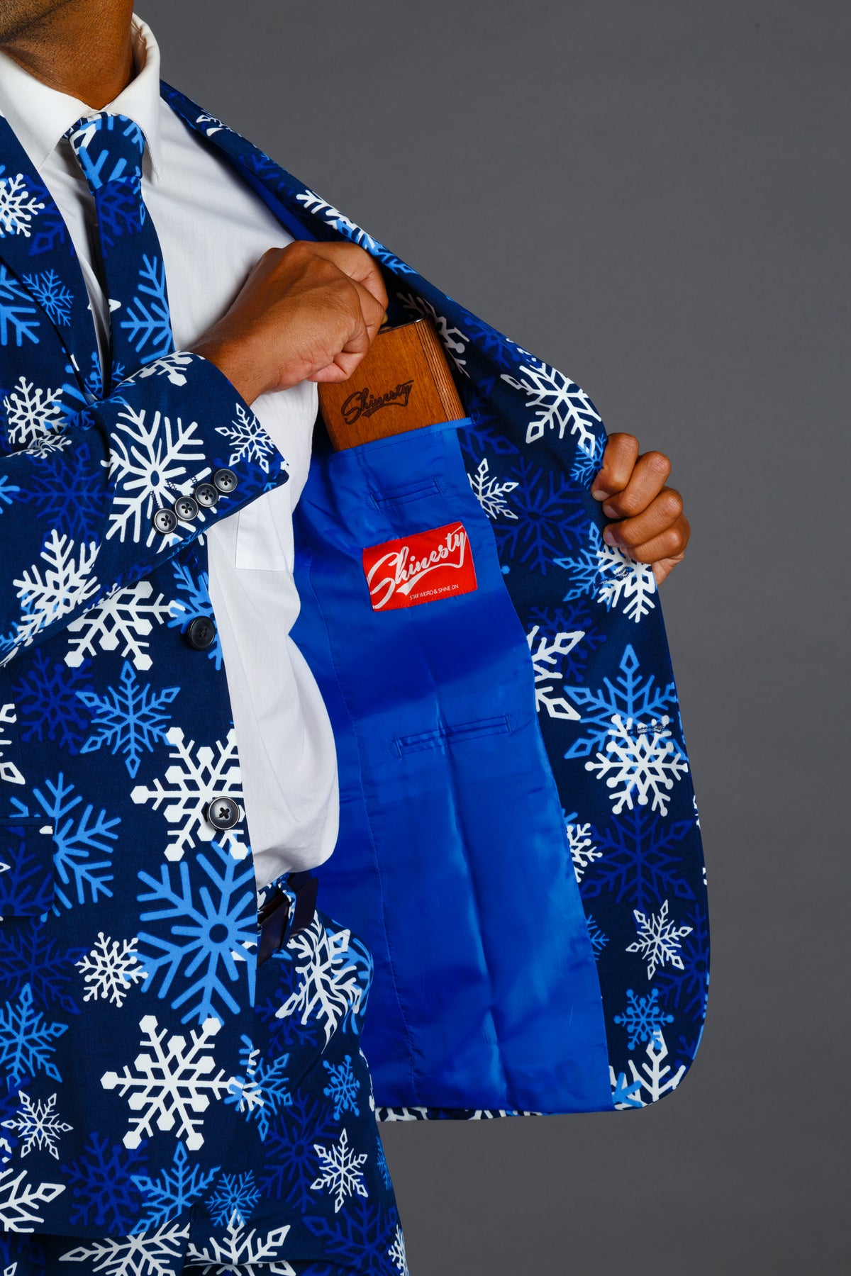 The Young Frosty | Snowflake Ugly Christmas Suit - Shinesty