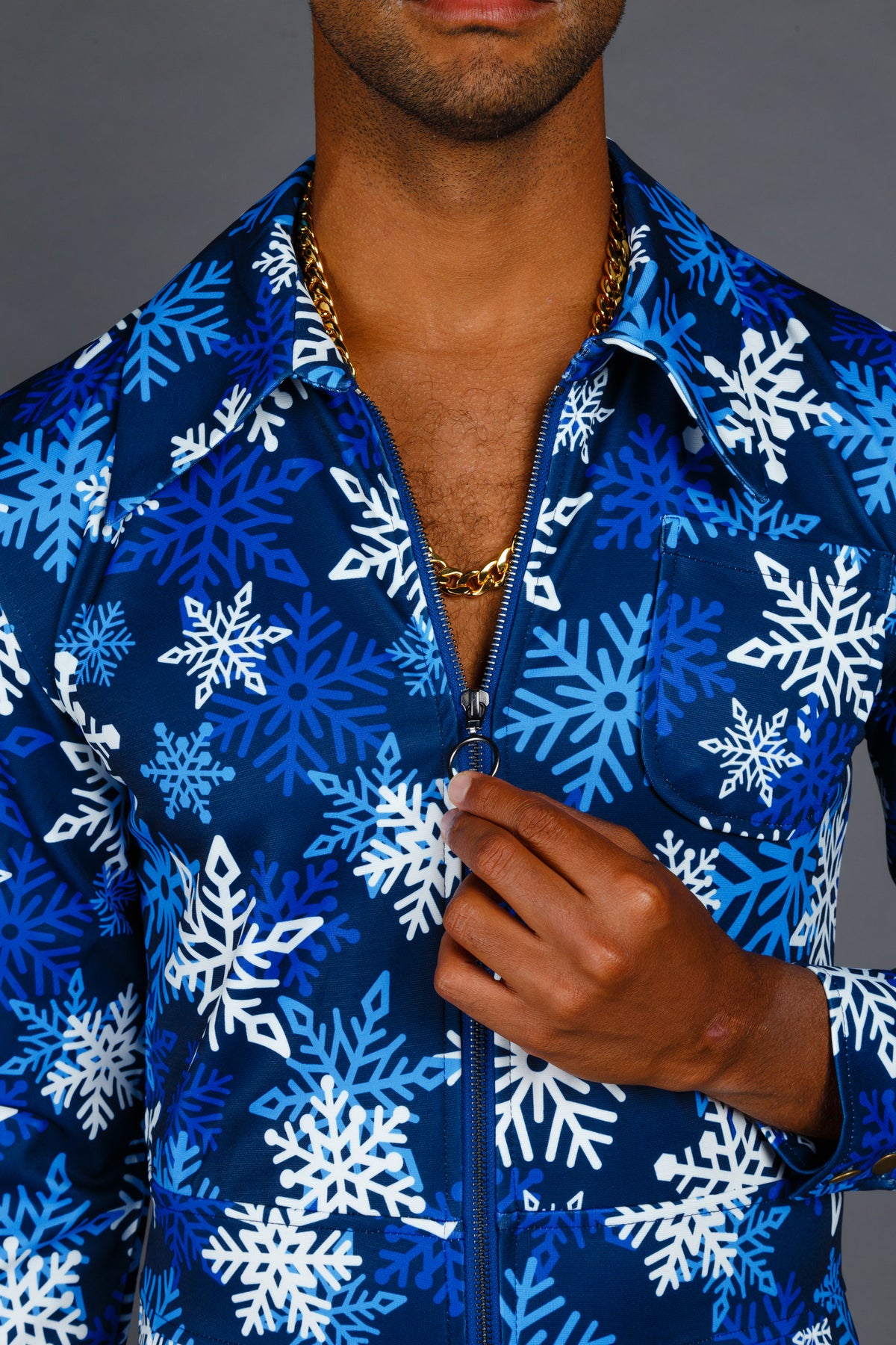 The Young Frosty | Snowflake Christmas Flight Suit - Shinesty