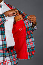 The Scotch on the Rocks | White Plaid Christmas Suit - Shinesty