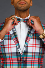 The Scotch on the Rocks | White Plaid Christmas Suit - Shinesty