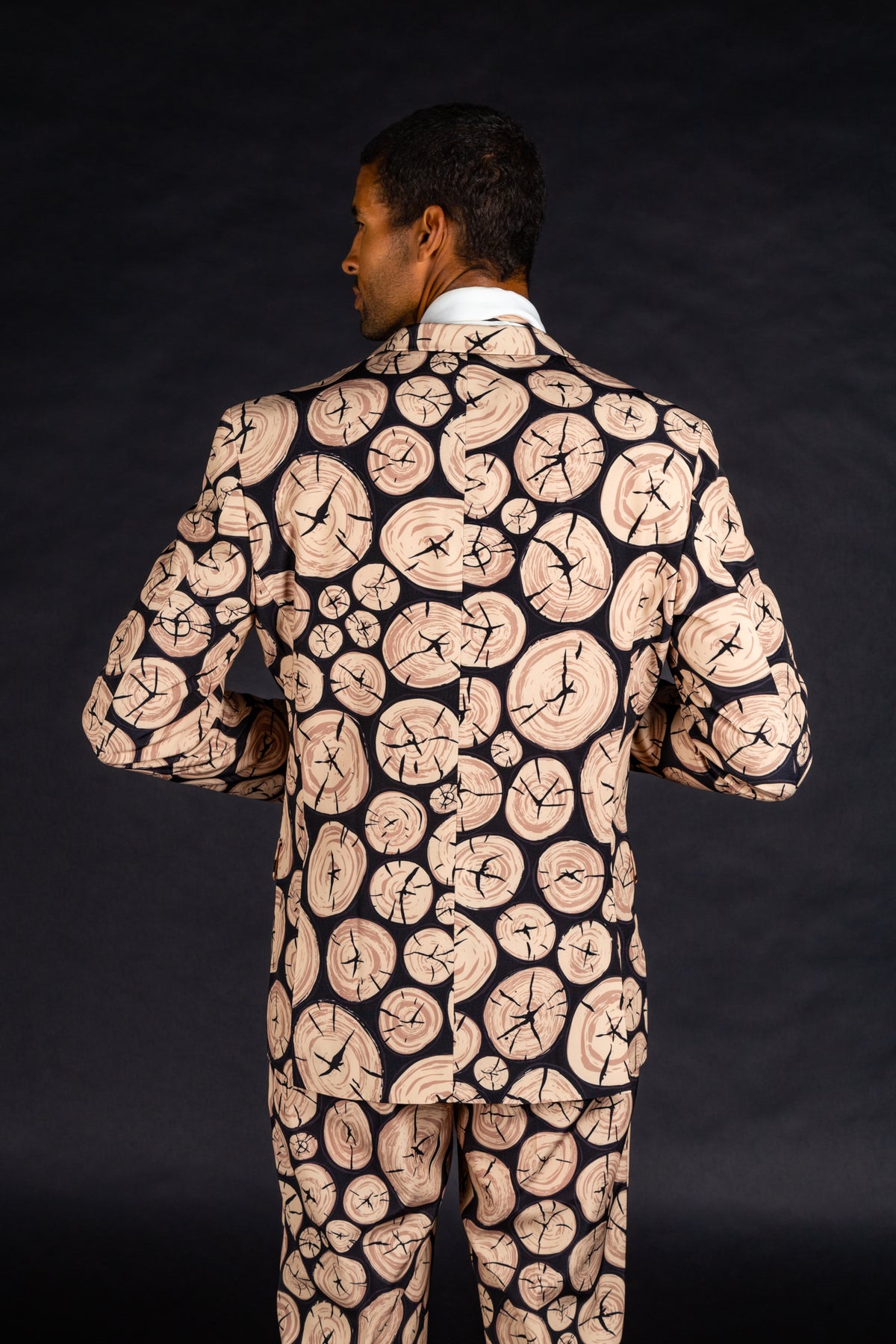 The Xmas Morning Wood | Wood Print Christmas Suit - Shinesty