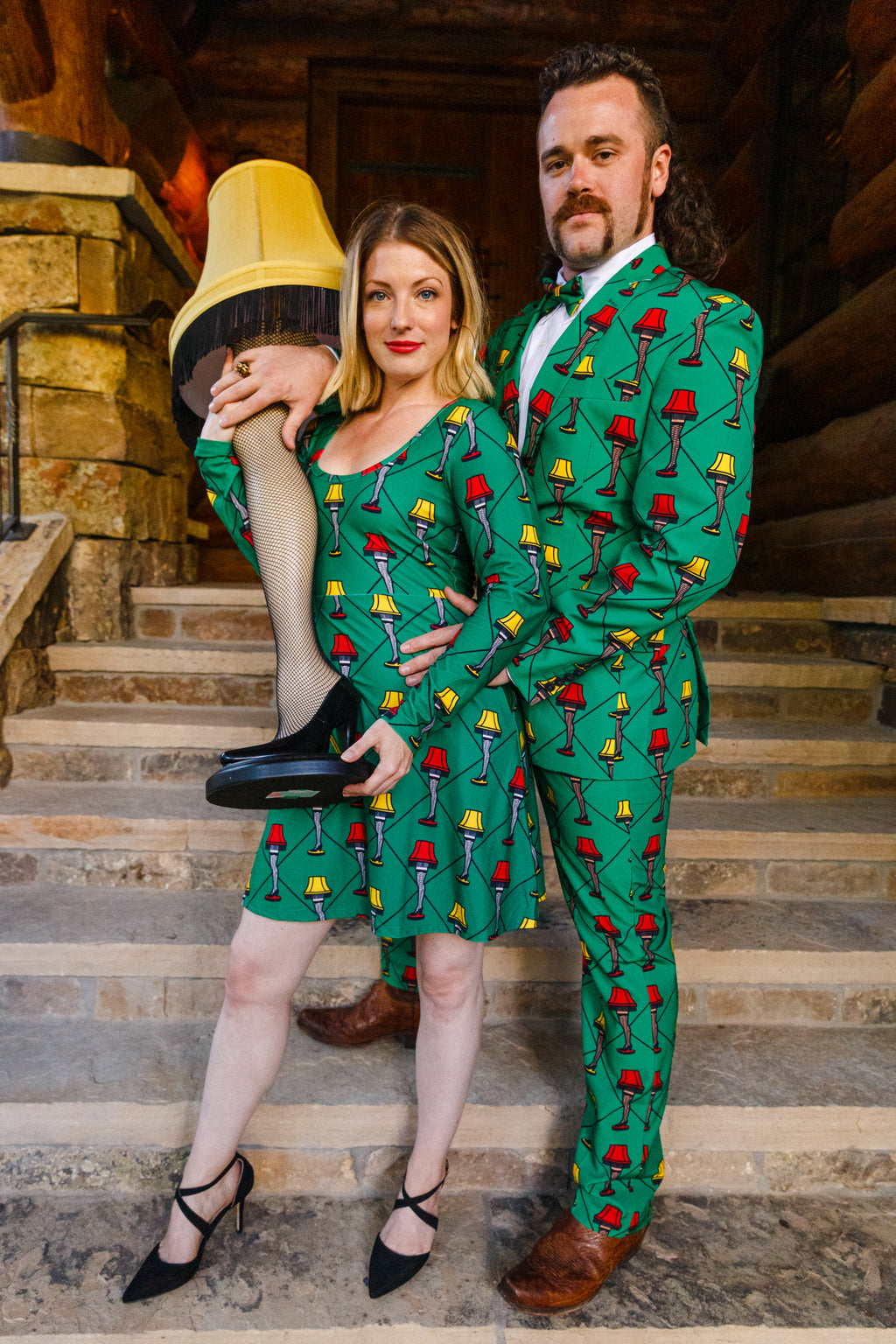 The Fragile | Leg Lamp Christmas Skater Dress - Shinesty