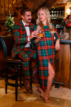 The Lincoln Log Love Lady | Midi Christmas Dress - Shinesty