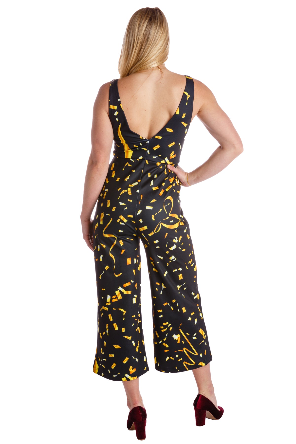 The Perignon Playgirl | Gold Confetti Jumpsuit - Shinesty