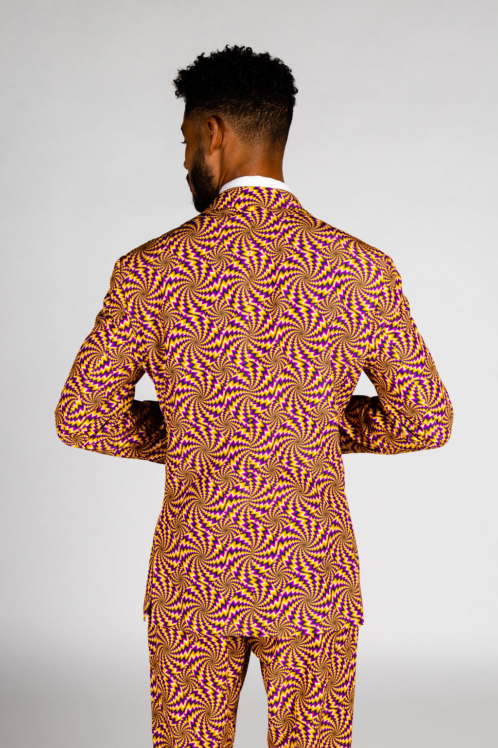 The Mardi Mirage | Illusion Print Party Suit - Shinesty
