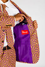 The Mardi Mirage | Illusion Print Party Suit - Shinesty
