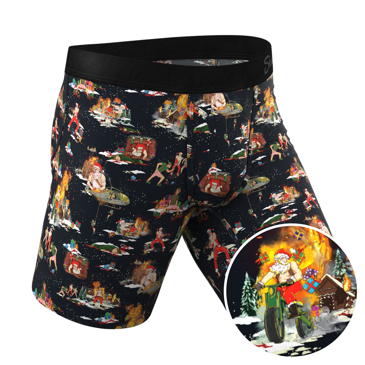 The 12 Slays of Christmas | Christmas Scene Ball Hammock® Boxer - Long Leg - Shinesty