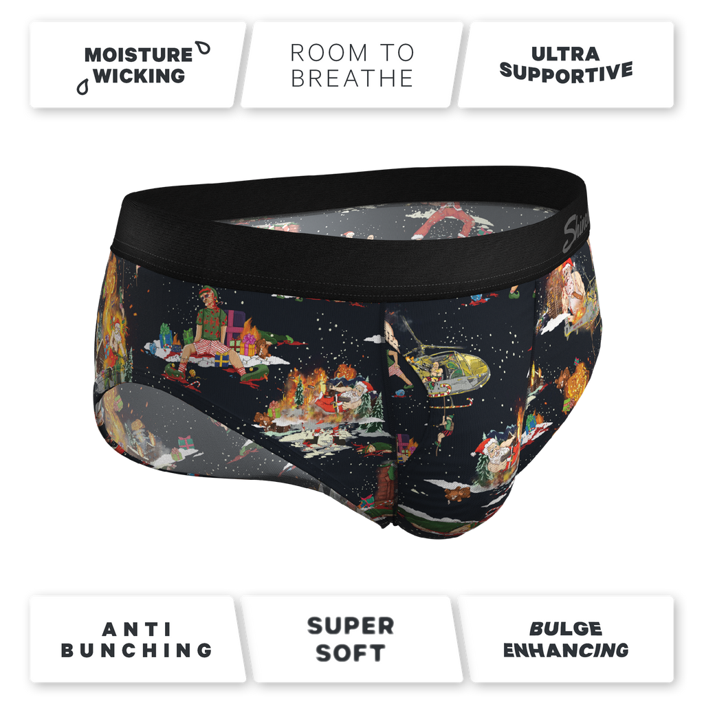 The 12 Slays of Christmas | Christmas Scene Ball Hammock® Pouch Underwear Briefs - Shinesty