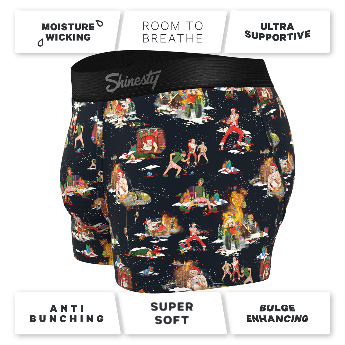 The 12 Slays of Christmas | Christmas Scene Ball Hammock® Pouch Trunks Underwear - Shinesty