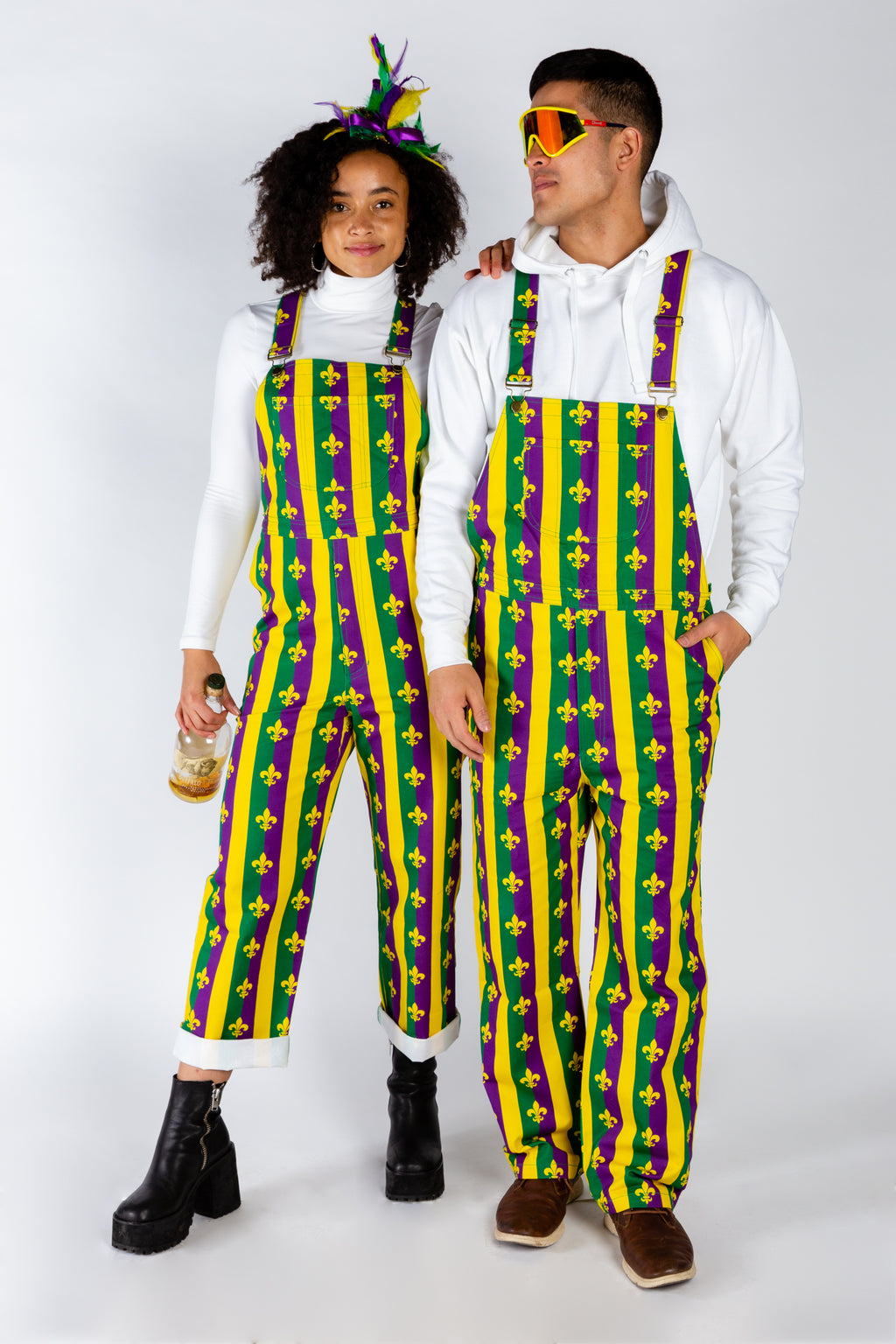 The Beignets For Breakfast | Mardi Gras Overalls - Shinesty