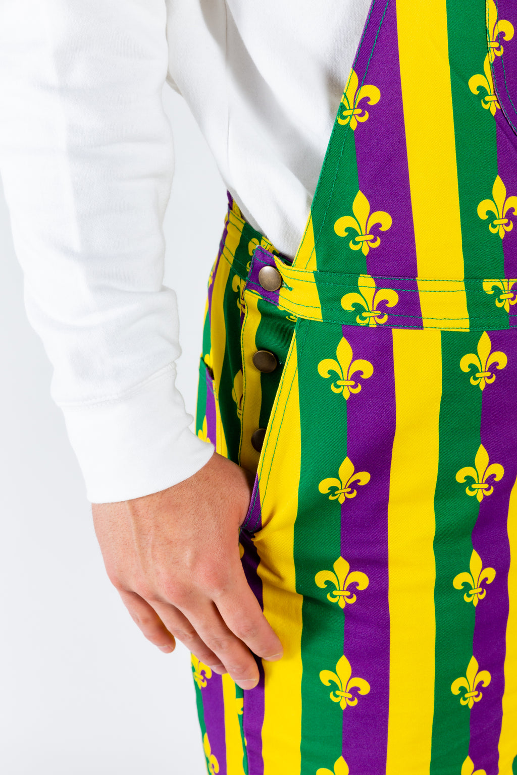 The Beignets For Breakfast | Mardi Gras Overalls - Shinesty