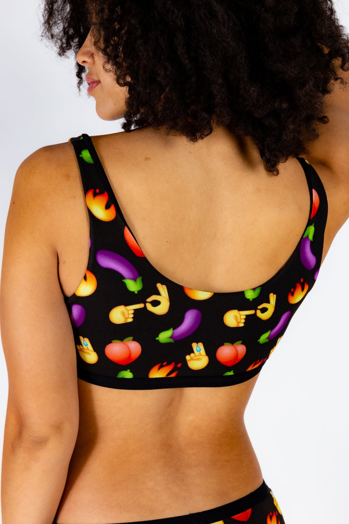 The Emoji After Party | Emoji Patterned Boob Hammock™ Reversible Bralette - Shinesty