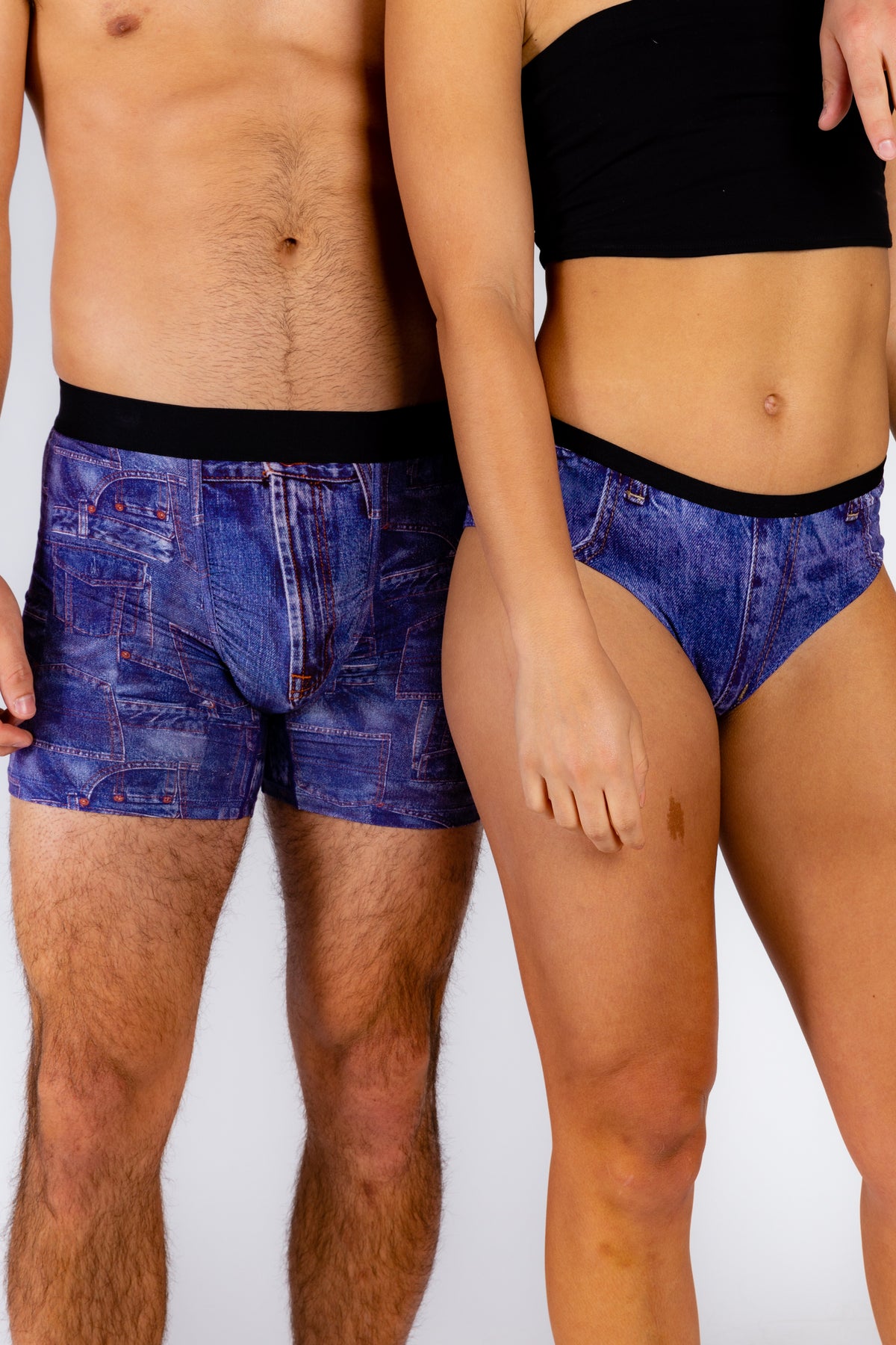 The Britney | Denim Printed Cheeky Underwear - Shinesty