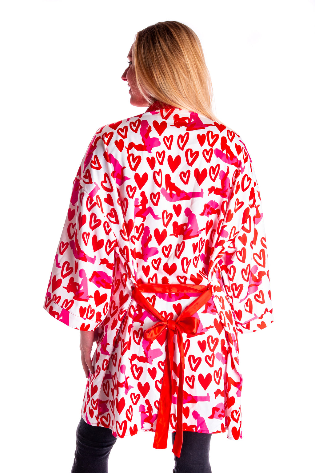 The Hot-Blooded Handbook | Ladies Valentine's Day Unisex Party Kimono - Shinesty