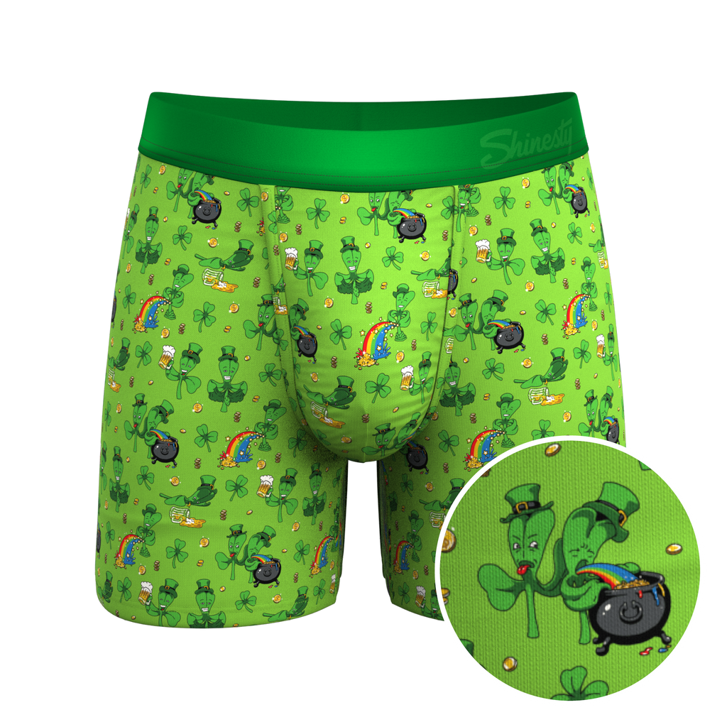 The 3 Leafs To The Wind | St Patricks Day Clovers Ball Hammock® Pouch Underwear - Shinesty