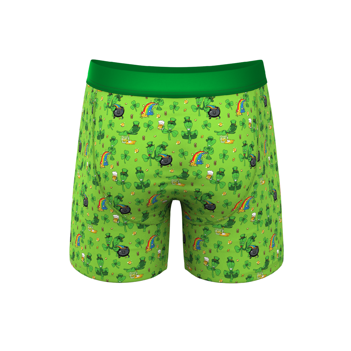 The 3 Leafs To The Wind | St Patricks Day Clovers Ball Hammock® Pouch Underwear - Shinesty
