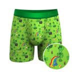 The 3 Leafs To The Wind | St Patricks Day Clovers Ball Hammock® Pouch Underwear With Fly - Shinesty