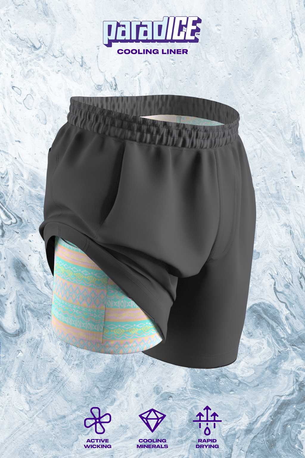 The Canyon Sunrise | Charcoal Aztec Ball Hammock® 7 Inch Athletic Shorts - Shinesty