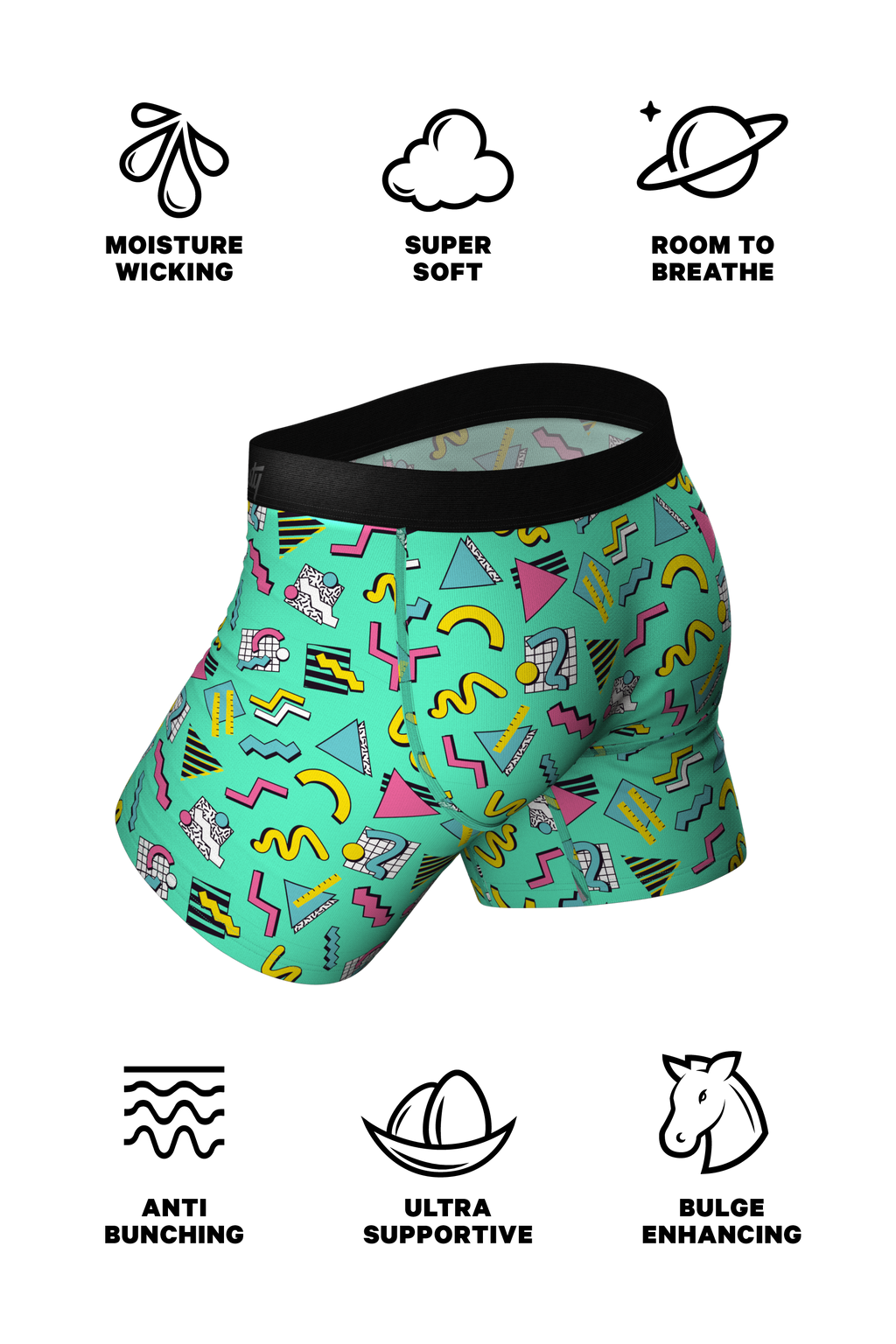 The Afternoon Arcade | Retro Geometric Ball Hammock® Pouch Underwear - Shinesty