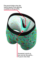 The Afternoon Arcade | Retro Geometric Ball Hammock® Pouch Underwear With Fly - Shinesty