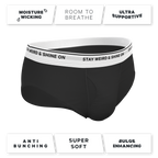 The Anthem | Black Shinesty Ball Hammock® Pouch Underwear Briefs - Shinesty