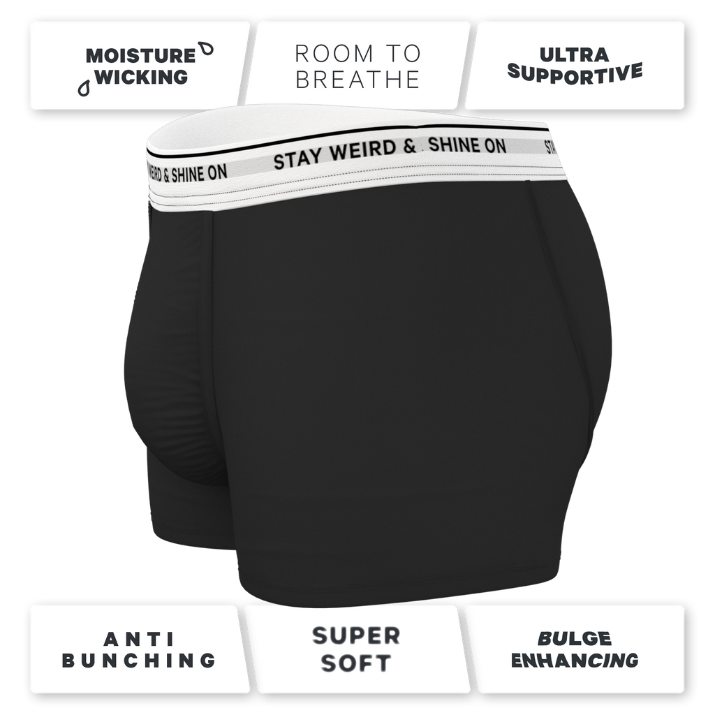 The Anthem | Black Shinesty Ball Hammock® Pouch Trunks Underwear - Shinesty