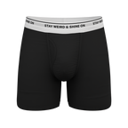 The Anthem | Black Shinesty Ball Hammock® Pouch Underwear With Fly - Shinesty