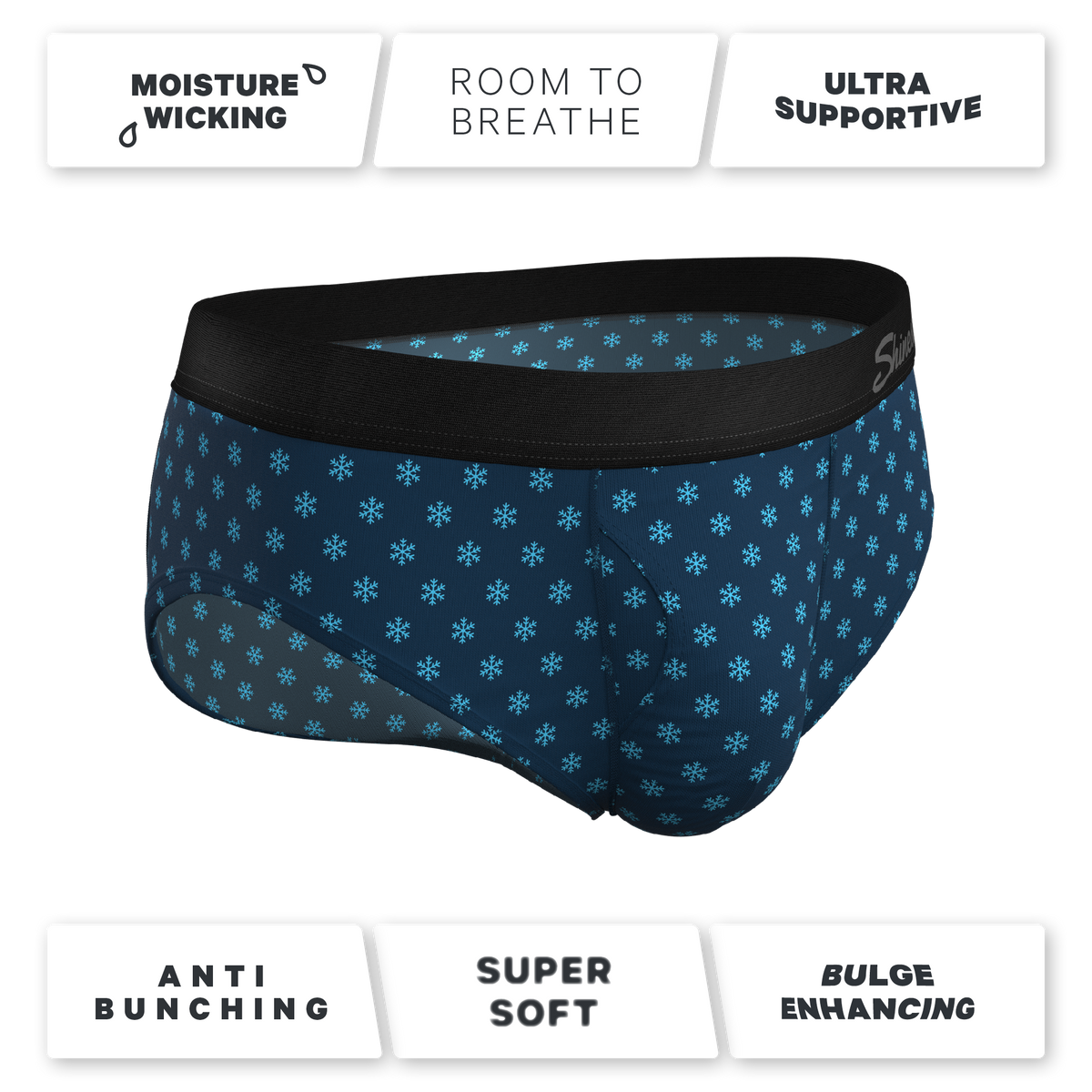 The Avalanche | Color Changing Snowflake Ball Hammock® Pouch Underwear Briefs - Shinesty
