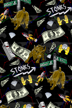 The Ball Street Bets | Stock Market Ball Hammock® Pouch Underwear With Fly - Shinesty