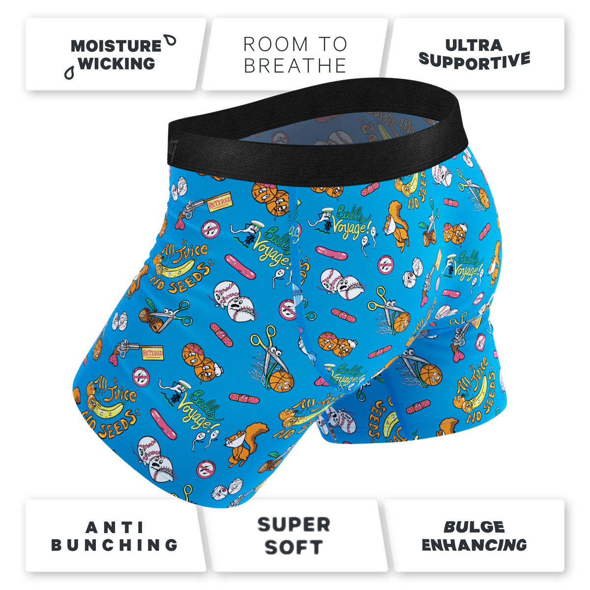 The Balls Voyage | Vasectomy Ball Hammock® Pouch Underwear With Fly - Shinesty