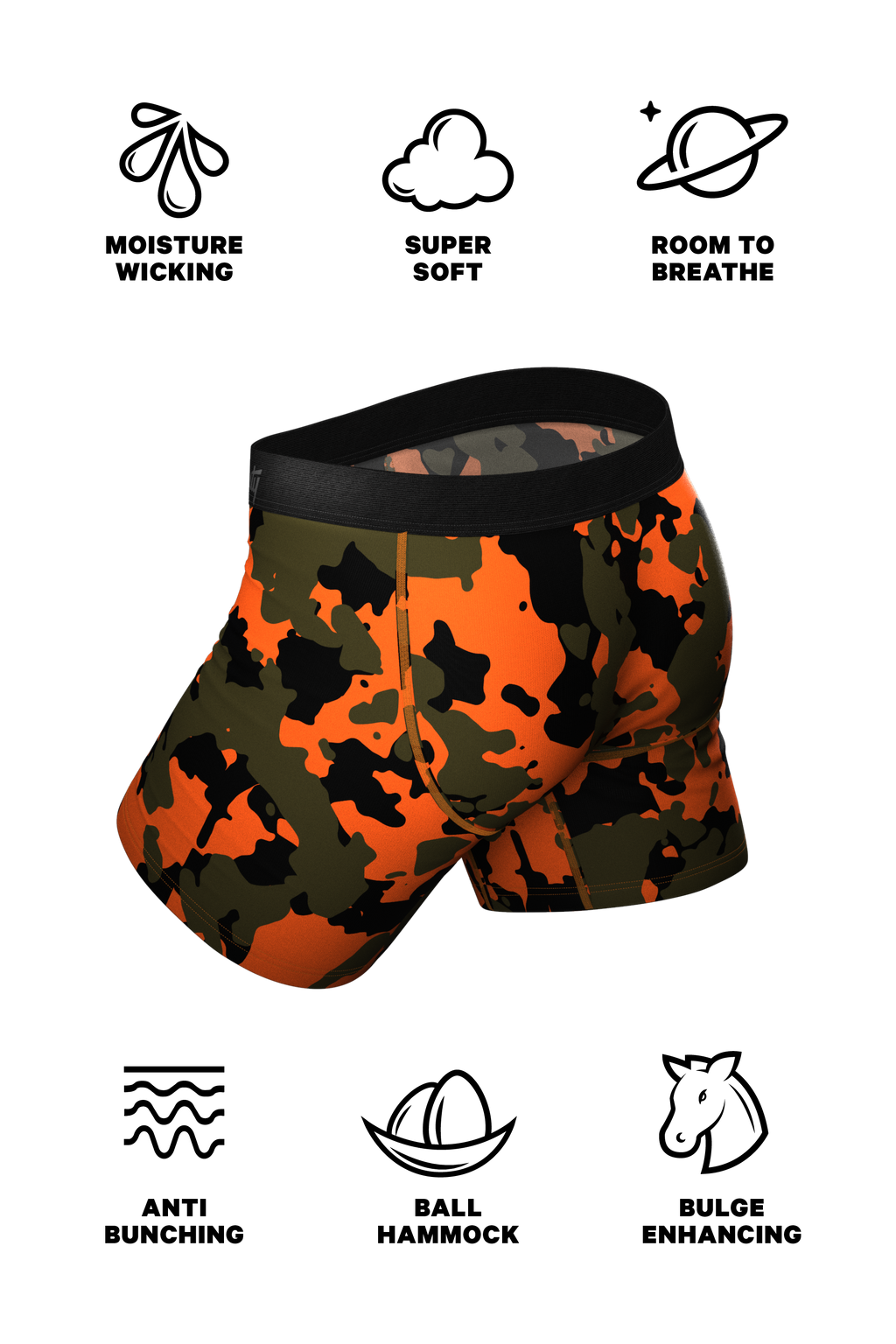 The Bambi Bunchers | Deer Father Son Ball Hammock® Pouch Underwear With Fly 2 Pack - Shinesty