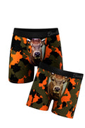 The Bambi Bunchers | Deer Father Son Ball Hammock® Pouch Underwear With Fly 2 Pack - Shinesty