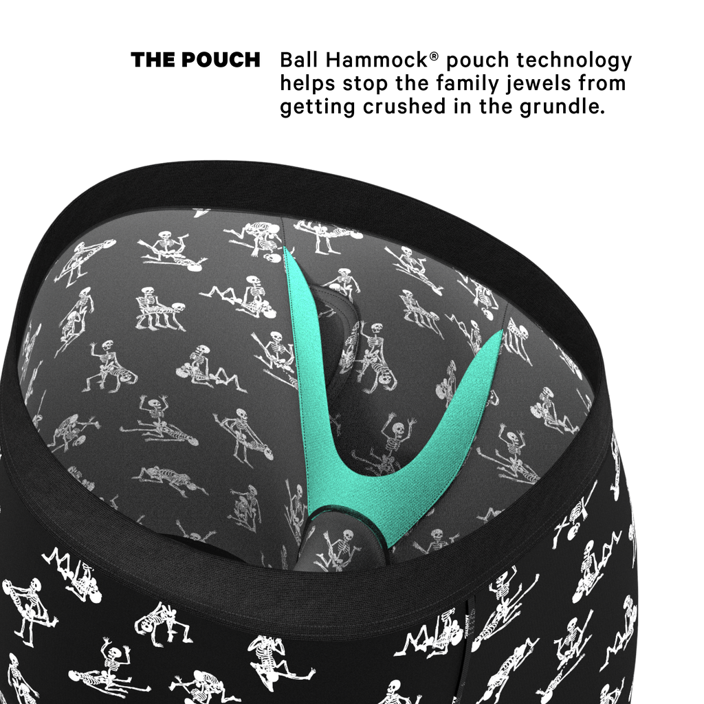 The Bare Back Bones | Glow in the Dark Skeletons Ball Hammock® Boxer - Long Leg - Shinesty