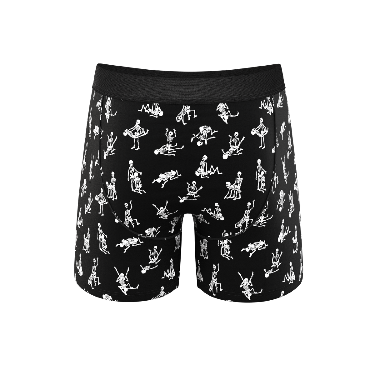 The Bare Back Bones | Glow in the Dark Skeletons Ball Hammock® Pouch Underwear With Fly - Shinesty