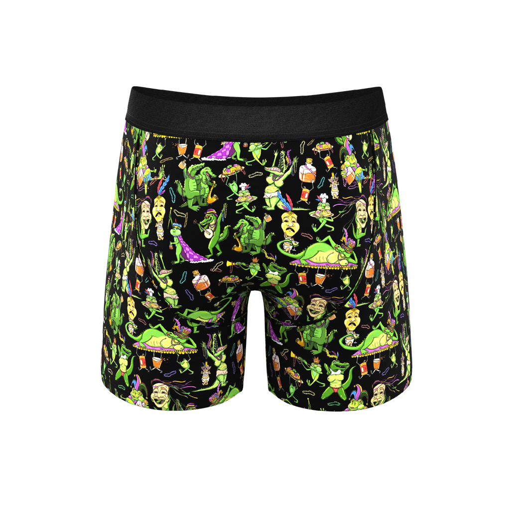 The Bead Hound | Mardi Gras Ball Hammock® Pouch Underwear with Fly - Shinesty