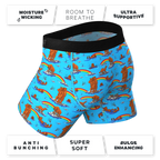 The Bear | Bear and Otter Rainbow Ball Hammock® Pouch Underwear With Fly - Shinesty