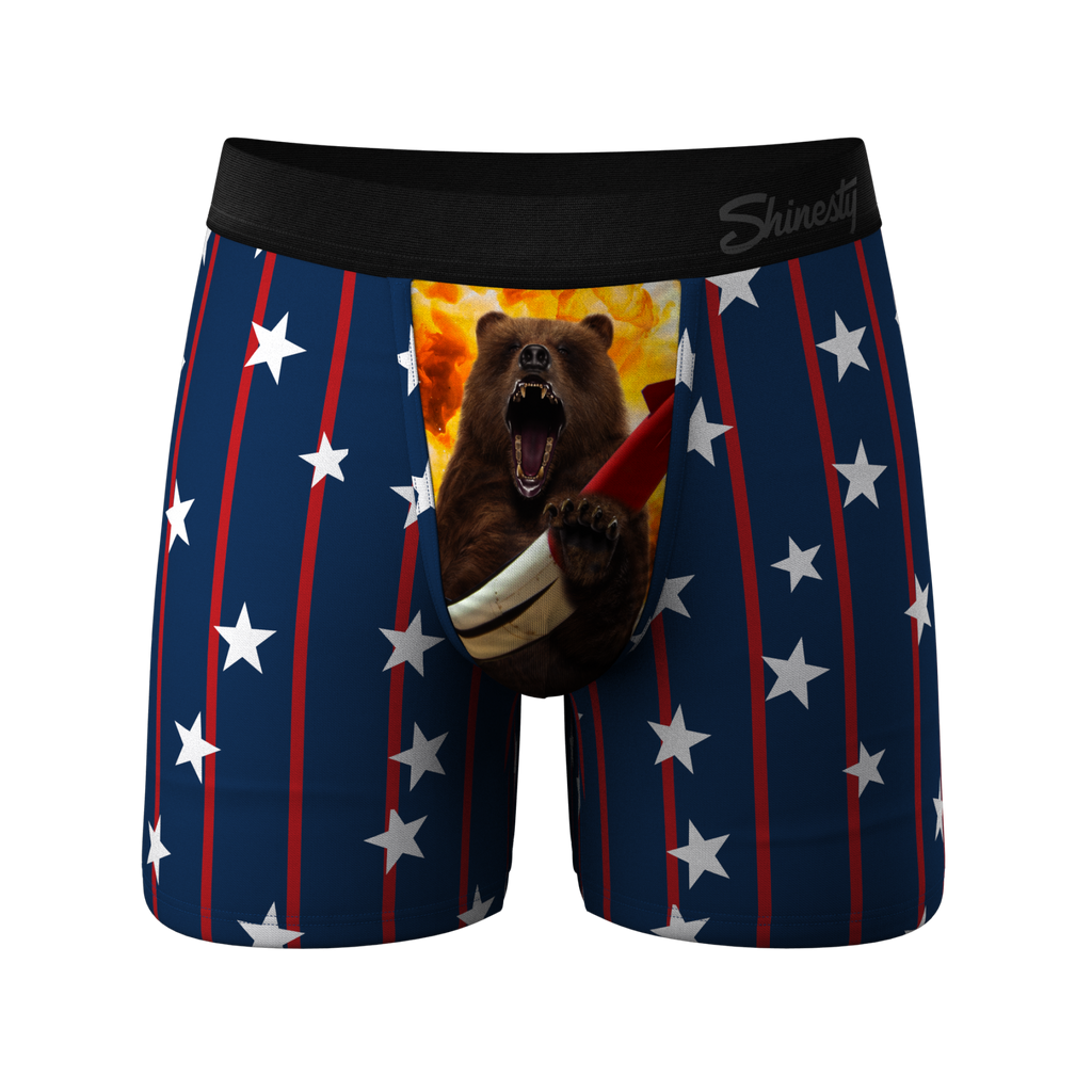 The Bearly Theres | USA Grizzly Bear Ball Hammock® Pouch Underwear - Shinesty