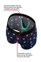 The Bearly Theres | USA Grizzly Bear Ball Hammock® Pouch Underwear with Fly - Shinesty