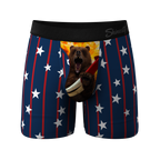 The Bearly Theres | USA Grizzly Bear Ball Hammock® Pouch Underwear with Fly - Shinesty