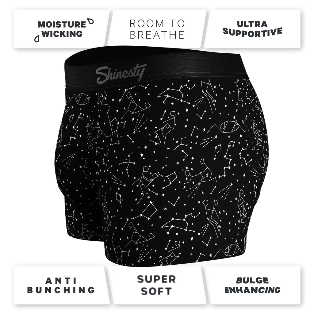 The Big Bang | Glow In The Dark Constellation Ball Hammock® Pouch Trunks Underwear - Shinesty