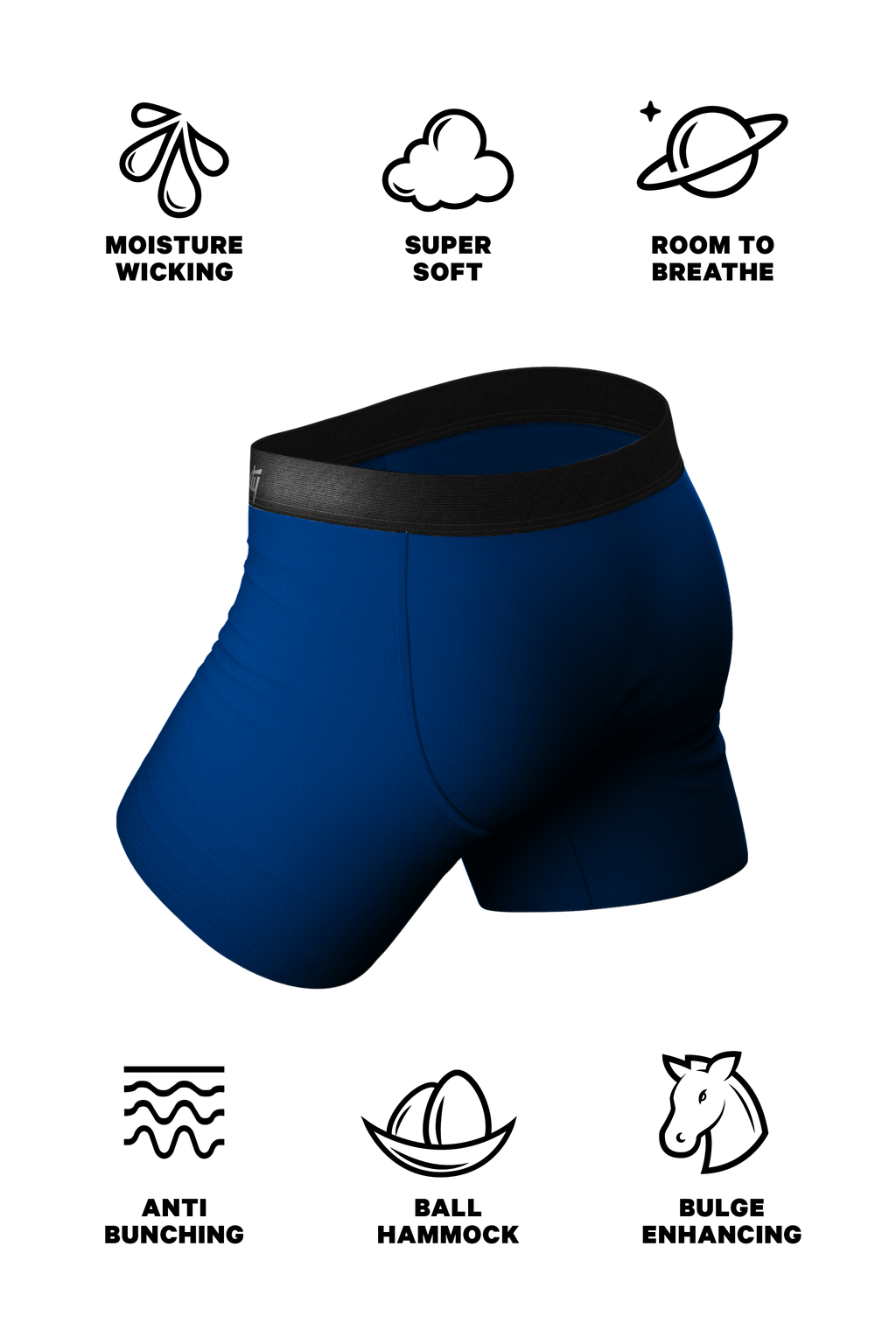 The Big Blue | Navy Ball Hammock® Boxer Couples Matching Underwear 2 Pack - Shinesty