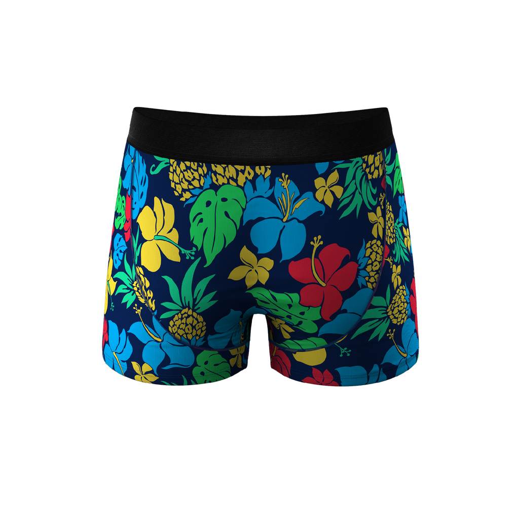 The Big Kahunas | Hawaiian Print Boxer Ball Hammock® Pouch Trunks Underwear - Shinesty
