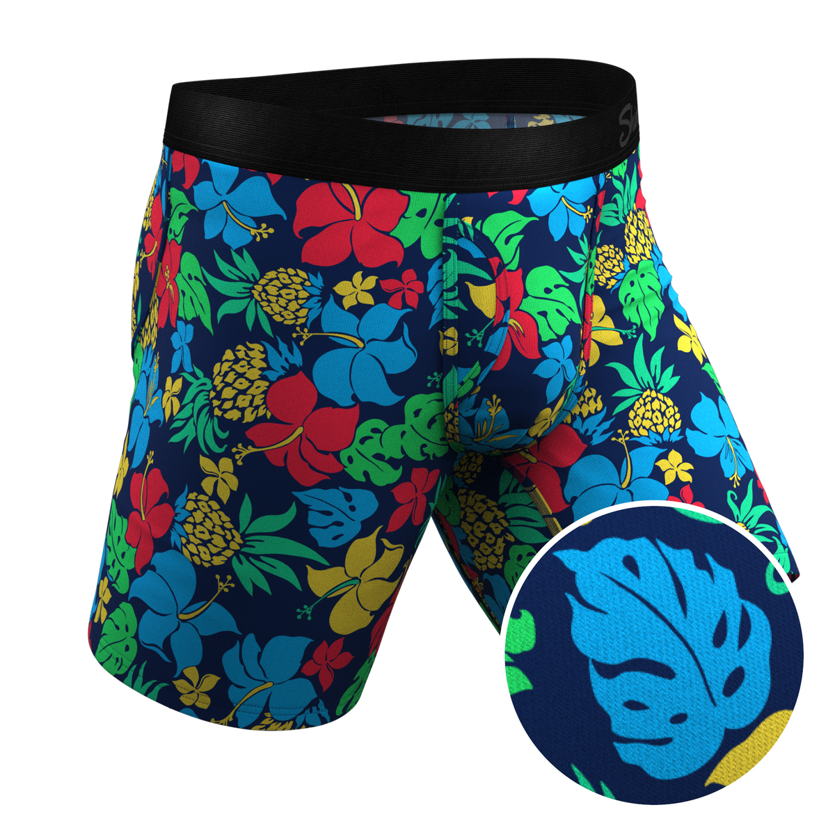 The Big Kahunas | Hawaiian Print Boxer Ball Hammock® Boxer - Long Leg - Shinesty